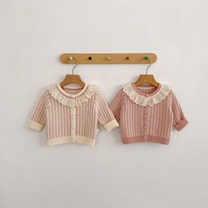 Suéter <span class=keywords><strong>de</strong></span> Bebé <span class=keywords><strong>para</strong></span> Primavera y Otoño 2026, Cárdigan <span class=keywords><strong>de</strong></span> Punto con <span class=keywords><strong>Cuello</strong></span> <span class=keywords><strong>de</strong></span> Encaje <span class=keywords><strong>para</strong></span> Niña, Suéter Versátil <span class=keywords><strong>de</strong></span> Algodón, Prendas Superiores <span class=keywords><strong>para</strong></span> Bebé - Product Image 2