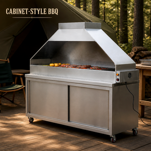 Heavy Duty commerciale in acciaio <span class=keywords><strong>inox</strong></span> carbone <span class=keywords><strong>Barbecue</strong></span> con armadio e camino <span class=keywords><strong>Barbecue</strong></span> spagnolo - Product Image 1