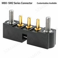 Connecteur rectangulaire M80 plaqué or sur mesure pour montage sur circuit imprimé, connecteur d'alimentation pour équipement d'automatisation industrielle