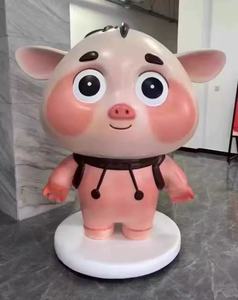 Sculpture de mascotte animale en FRP OEM, faite à la main, résistante aux intempéries, statue de taureau géant de dessin animé pour les espaces publics, les magasins de détail et les expositions - Product Image 5