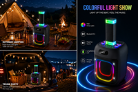 Nuevo Altavoz Inalámbrico Portátil RGB con Bajos Potentes, Sonido Estéreo de Alta Fidelidad, Bluetooth, para Exteriores