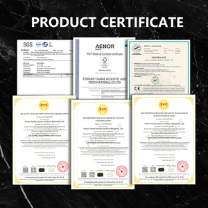 TianGe Mdf Bois 2600 2700 <span class=keywords><strong>Greg</strong></span> Noir Akupanel Placage Lattes 3000X600 Haute Qualité Personnalisé Soundoroof Panneaux Muraux - Product Image 6