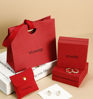 Ensemble de bijoux créatif haut de gamme en papier spécial de luxe léger style Ins bague collier boucles d'oreilles sac cadeau emballage boîte à bijoux