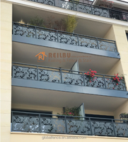 Panneau en aluminium découpé au laser de luxe Reilbu installation avec poteaux montage latéral garde-corps de terrasse de pont à montage supérieur