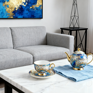 Set Cangkir Teh Sore Mewah Modern Ramah Lingkungan dari Bone China Yayu Gao Hadiah Kreatif--fanhuasijin - Product Image 3