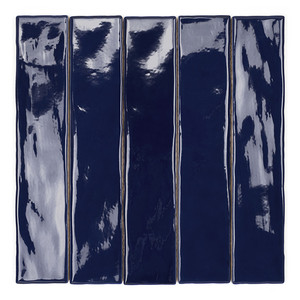 Baldosa Creta-25 Azul Oscuro 5x25 cm 9 mm Brillante con Bordes Irregulares - Product Image 2