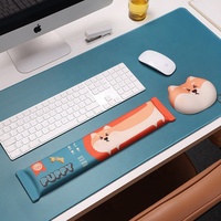 Versandfertig Großhandel Beheiztes Cartoon-Computer-Tastatur-Mauspad-Set Kawaii Niedliches Corgi Ergonomisches Mauspad mit Handgelenkauflage