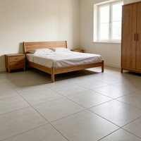 Carrelage en porcelaine émaillée velours mat 800x800 Super Blanc pour salon, cuisine, piscine