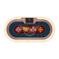 Table de poker Texas Hold'em professionnelle YH avec pieds en forme de H et base silencieuse - Table de poker ovale personnalisée pour casino 240 cm
