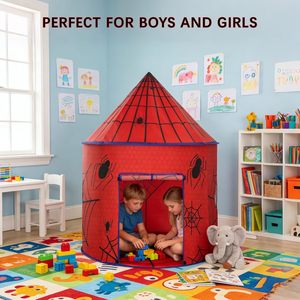Tente de jeu pour enfants en tissu durable de haute qualité, pliable, pour l'intérieur et l'extérieur, tente pop-up en forme d'araignée pour les enfants de 3 à 8 ans - Product Image 4