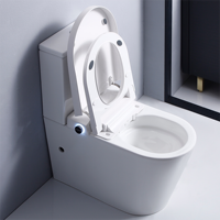 WC intelligent haut de gamme à capteur de pied, chasse d'eau automatique, deux pièces, avec télécommande