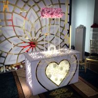 Décoration de fête, lumière LED pour table de mariage en acrylique