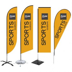Bandera de Plumas Personalizada para Playa, Impresión Digital, Tela de Poliéster Rectangular de 60X240cm con Mástil de Fibra de Vidrio de 3.4M - Product Image 4