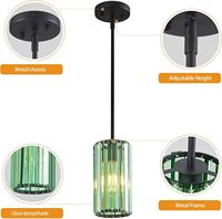 Lampe suspendue Jengush Mini en acrylique, sans installation filaire, fonctionnant sur piles, luminaire suspendu, lustre télécommandé