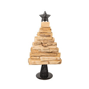 Design exquis décoration de la maison petit éclairage en bois artisanat vente chaude en bois éclairage LED maison ornements lumineux noël - Product Image 3