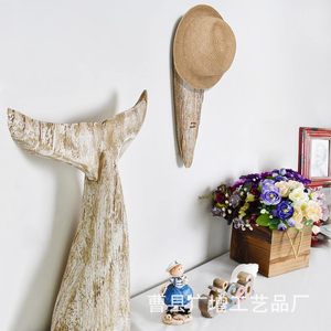 Wooden Wall Mounted <b>Coat</b> <b>Hooks</b> Hat Bag Holder Decorative Seagull Shape Solid Wood <b>Hook</b> Easy Install - Product Image 1