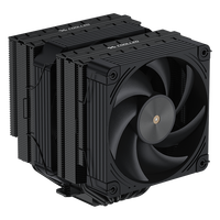 COOLLEO Etian P60TP V2 Noir 6 PC Radiateur Caloducs Refroidisseur d'air CPU Refroidissement LGA115X/1200/1700/1851AMD Refroidissement profond TDP 275W