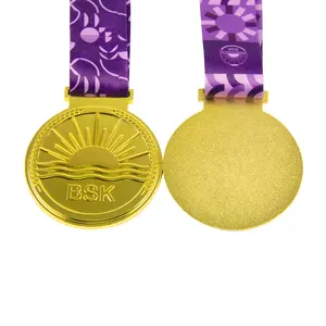 מותאם אישית ריק אבץ סגסוגת 3D זהב פרס טריאתלון מרתון ריצה מדליית