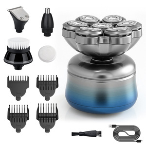 Shaved <b>head</b> haircut smart men's shaved <b>head</b> seven-blade electric <b>razor</b> rechargeable <b>razor</b> wholesale - Product Image 5