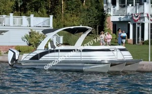 Bateaux pontons <span class=keywords><strong>de</strong></span> luxe en aluminium pour loisirs et fêtes, vente chaude OEM ODM OBM à bas <span class=keywords><strong>prix</strong></span> - Product Image 4