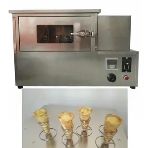 חלב מתוק פיצה יצרנית קונוס גלידה ביצוע מכונת אכיל ופל יצרנית כוס קונוס שלג מכונת
