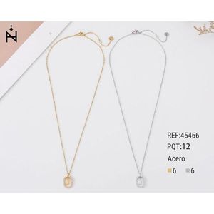 Collar con Colgante de Letra J Angelina, Acero Inoxidable, Chapado en Oro, con Circonita, Joyería de Moda Unisex, Regalo - Product Image 3