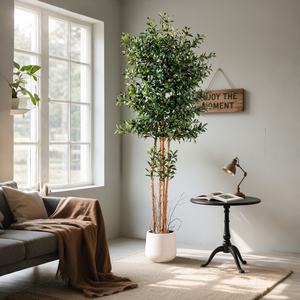 Oliviers Artificiels d'Intérieur, Feuilles de Soie, Tronc Véritable, Plantes d'Olive Artificielles pour Salon Chambre <span class=keywords><strong>Escalier</strong></span> Décoration d'Angle - Product Image 6