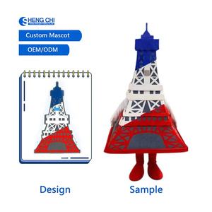 नई डिजाइन शैली उच्च गुणवत्ता अनुकूलित प्लश शुभंकर पोशाक पोशाक पेरिस - Product Image 1