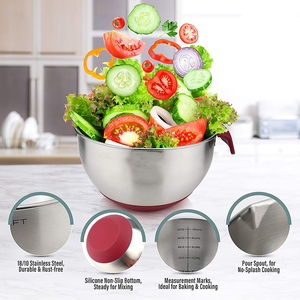 Juego de Tazones para Mezclar de Silicona Sin BPA y No Tóxicos/Juego de 3 Tazones para Mezclar de Silicona/Tazón para Mezclar de Material de Silicona Irrompible - Product Image 5