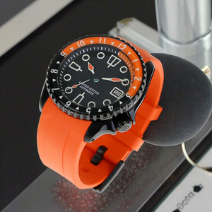 Reloj de Buceo para Hombre de Primera Calidad, 10 ATM, 20 ATM, NH35A, Automático, SKX007, Correa de Goma Naranja, con Cristal de Zafiro - Product Image 4