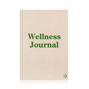 Custom Wellness <b>Journal</b> Notebook A5 Leather Hardcover with 100 Sheets for Men and Women - Product Image 1