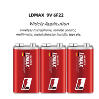 LDMAX jaket logam mikrofon Remote Control, jaket logam mikrofon kendali jarak jauh seng karbon 9V Super berat 1604 9V 006p 6F22 9v