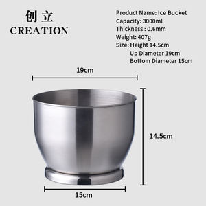Seau à glace portable en acier inoxydable de 1,5 litre pour fête, avec poignée et couvercle, directement de l'usine de création - Product Image 5