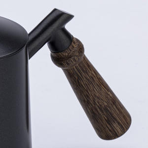 Cafetera de Goteo de Acero Inoxidable con Tapa de 600 ml, Boquilla Estrecha y Larga de Teflón, Mango de Madera, Cafetera de Vertido - Product Image 2