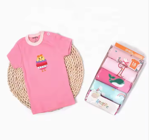 Nuovo Nato Del Bambino Della Ragazza e del ragazzo Tee 100% jersey di cotone Serbatoio manica corta <span class=keywords><strong>camicia</strong></span> della Parte Superiore - Product Image 4