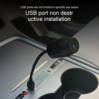 Luz LED Romántica para Techo de Coche, Proyector de Estrellas USB Ajustable, Luz Ambiental Interior, Luz de Estrellas para Coche