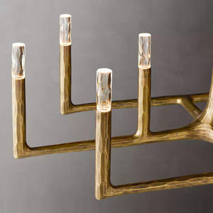 Luxury Dining Room 72" Linear Chandelier Large Restaurant Bar Rectangle Chandelier High Quality Brass Gold Retro LED Chandeliers - Product Image 2