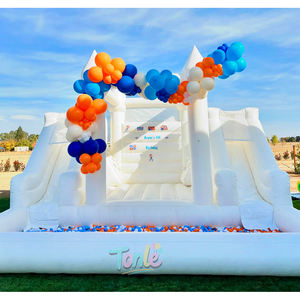 Castello Gonfiabile Bianco con Scivolo, <span class=keywords><strong>Gonfiabili</strong></span> per Feste, <span class=keywords><strong>Parco</strong></span> <span class=keywords><strong>Giochi</strong></span> Gonfiabile - Product Image 1