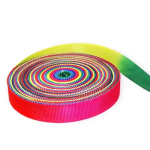 Tùy Chỉnh Cường Độ Cao Polyester 3Cm Cầu Vồng Ribbon Pet Kéo Sợi Dây Thừng Phụ Trợ Chất Liệu Vành Đai Với Twill Phong Cách Tráng Dây Đeo - Product Image 4