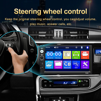 STWEI Autoradio multimédia MP5 7 pouces Écran tactile complet Radio Télécommande Bluetooth USB Lecture FM Lecteur stéréo Liaison téléphonique filaire