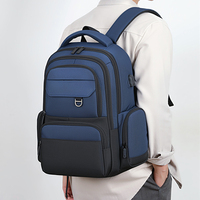 Sac à dos pour ordinateur portable imperméable grande capacité pour hommes, idéal pour les trajets quotidiens, parfait pour les étudiants du lycée et de l'université