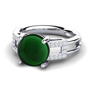Proprietà dell'agata verde in argento Sterling 925 gioielli in pietra naturale di agata verde dell'oceano - Product Image 2