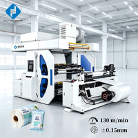 Machine d'impression flexographique bicolore avec entraînement par courroie synchrone, moteur à convertisseur de fréquence, faible bruit, presse de type empilable