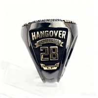 Bague de championnat personnalisée en argent 3D, trophée sportif, logo personnalisé, grande bague de championnat fantaisie, bijoux unisexe