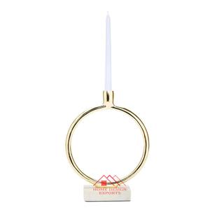 Antique <b>Gold</b> <b>Candle</b> Holder on Marble Base for Christmas Decor High Quality New Style Decorative T-Light Holder - Product Image 3