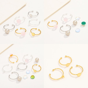 Nantong Open <b>Ring</b> Band Flat Round Copper Plated Gold Adjustable For <b>Ring</b> Making DIY Jewelry Accessories - Product Image 3