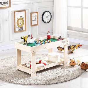 New Product <strong>Kids</strong> Furniture Wooden <strong>Table</strong> with Storage Open Space Natural Wood <strong>Kids</strong> Activity <strong>Table</strong> and <strong>lego</strong> Bricks Play <strong>Table</strong> - Product Image 3