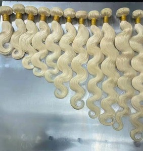 Promotion Letsfly 29,2$ Lots de mèches de cheveux vierges bruts 613 #   Extensions de cheveux lisses/ondulés/à vagues profondes 10A, 100g/pièce, disponibles en 10-30 pouces - Product Image 4