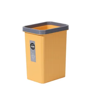 Custom Logo 8L Dustbin Household Garbage Bin Toilet Rectangular Trash Can Plastic Kitchen Waste Bin