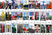 Gonflable publicitaire lumineux de 2,5 m, formes variées : tube de pole dance, bonhomme de neige, grenouille, ballon publicitaire, danseur gonflable, dessin animé, avec souffleur